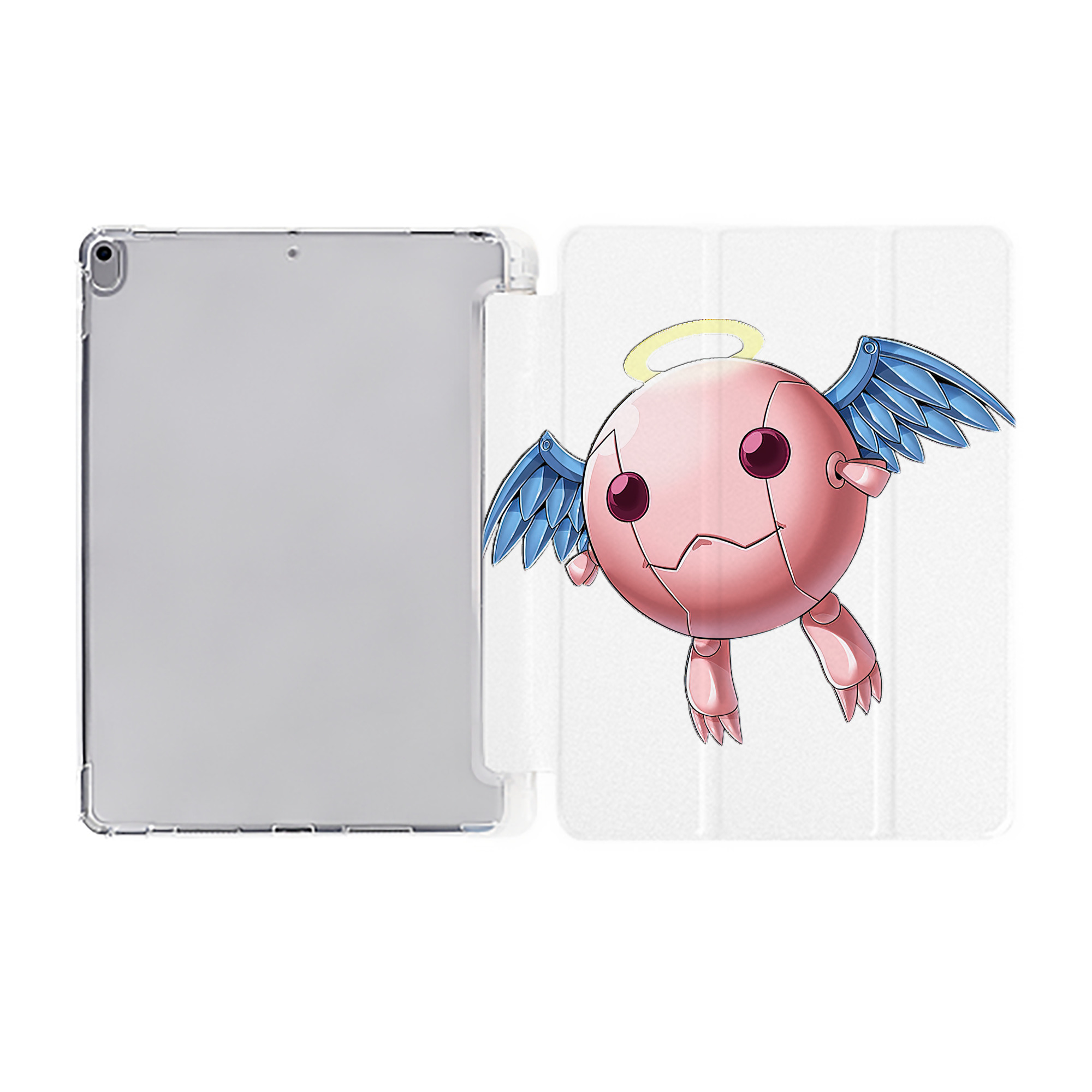 （画像用） 遊☆戯☆王 Yu-Gi-Oh! IPad ケース ペン収納付き 三つ折りスタンド PUレザー×シリコン 対応機種9.5/10.5/10.9インチ